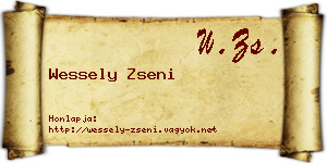 Wessely Zseni névjegykártya